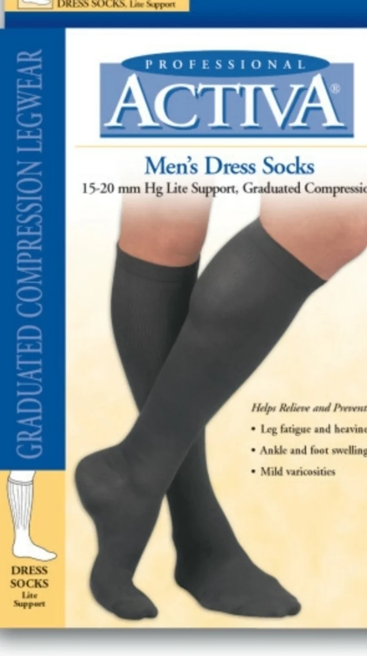 Activa White Lite Support Compression Socks